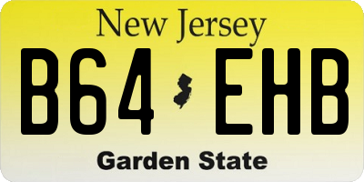 NJ license plate B64EHB