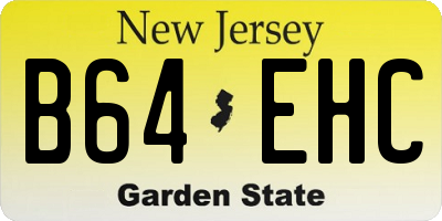NJ license plate B64EHC