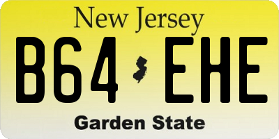 NJ license plate B64EHE