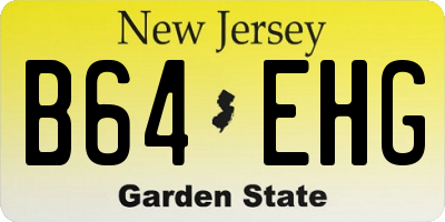 NJ license plate B64EHG