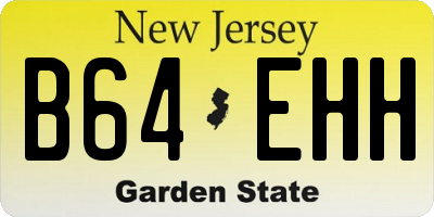 NJ license plate B64EHH
