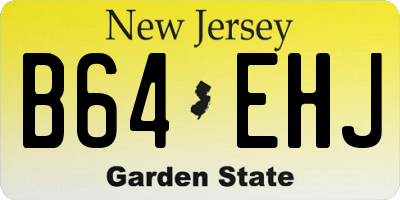 NJ license plate B64EHJ