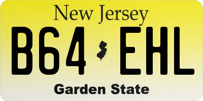 NJ license plate B64EHL