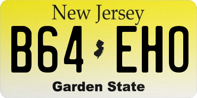 NJ license plate B64EHO