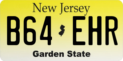 NJ license plate B64EHR