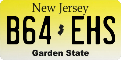 NJ license plate B64EHS