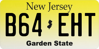 NJ license plate B64EHT
