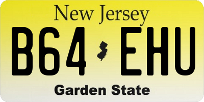NJ license plate B64EHU