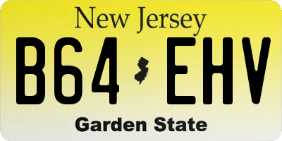 NJ license plate B64EHV