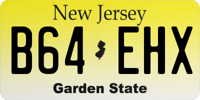 NJ license plate B64EHX
