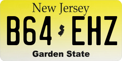 NJ license plate B64EHZ