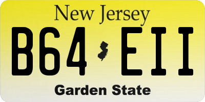 NJ license plate B64EII