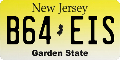 NJ license plate B64EIS