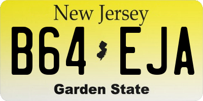 NJ license plate B64EJA