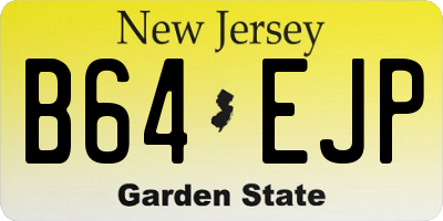 NJ license plate B64EJP