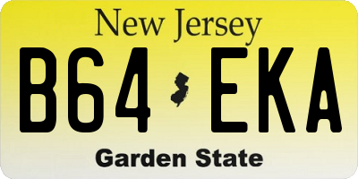 NJ license plate B64EKA