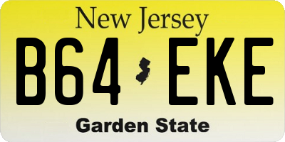 NJ license plate B64EKE