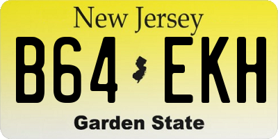 NJ license plate B64EKH
