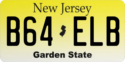 NJ license plate B64ELB