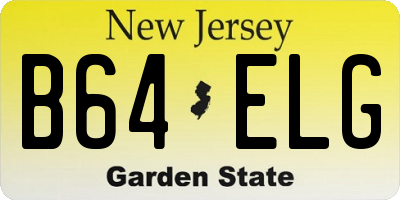 NJ license plate B64ELG