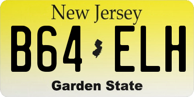 NJ license plate B64ELH