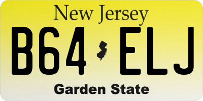NJ license plate B64ELJ
