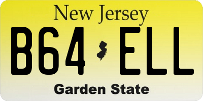 NJ license plate B64ELL