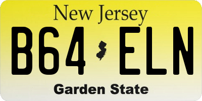 NJ license plate B64ELN
