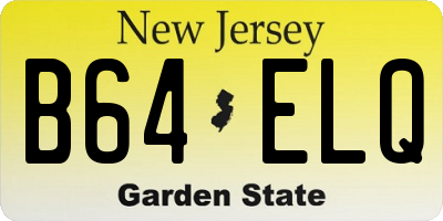 NJ license plate B64ELQ