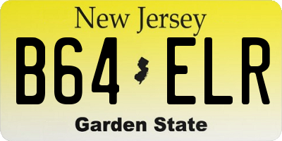 NJ license plate B64ELR