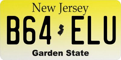 NJ license plate B64ELU