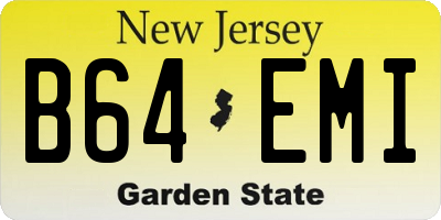 NJ license plate B64EMI