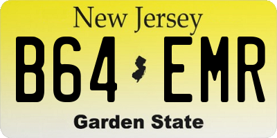 NJ license plate B64EMR