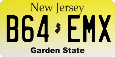 NJ license plate B64EMX