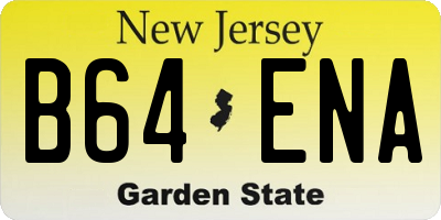 NJ license plate B64ENA