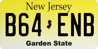 NJ license plate B64ENB