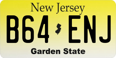 NJ license plate B64ENJ