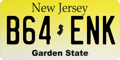 NJ license plate B64ENK