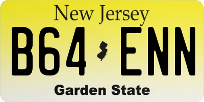 NJ license plate B64ENN