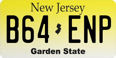 NJ license plate B64ENP