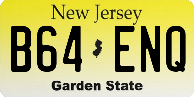 NJ license plate B64ENQ