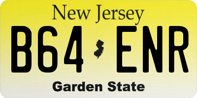 NJ license plate B64ENR