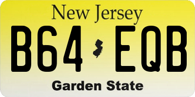 NJ license plate B64EQB
