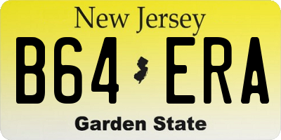 NJ license plate B64ERA