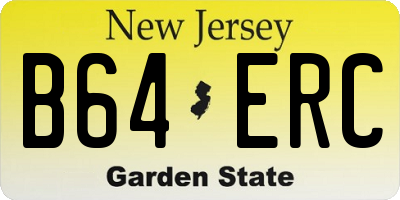NJ license plate B64ERC