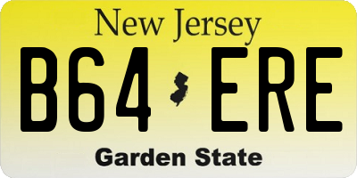 NJ license plate B64ERE