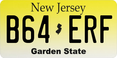 NJ license plate B64ERF