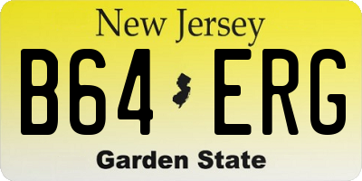 NJ license plate B64ERG