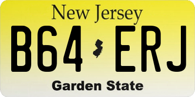 NJ license plate B64ERJ