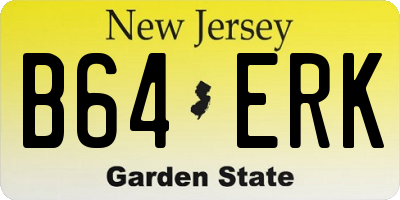 NJ license plate B64ERK